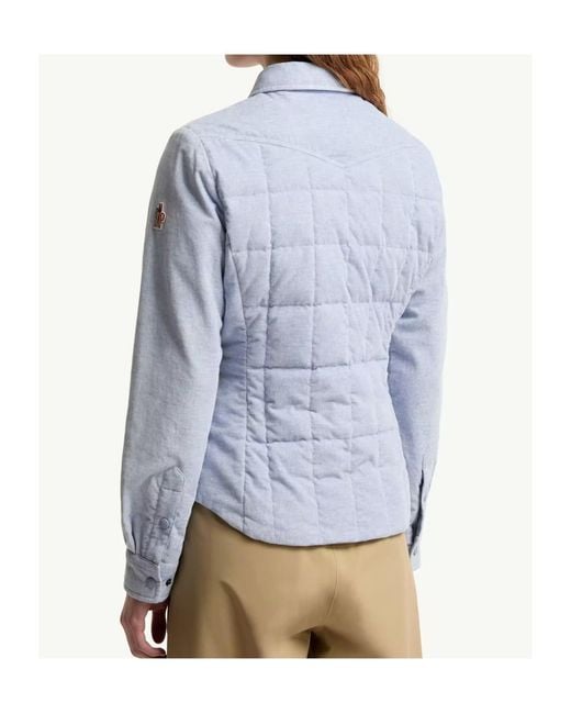 Moncler Blue Grenoble Corduroy Quilted Jacket