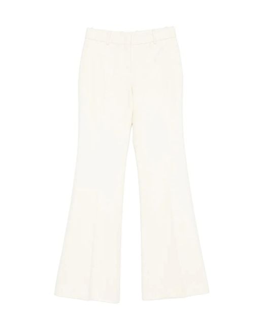 Ermanno Scervino White Virgin-Wool Trousers