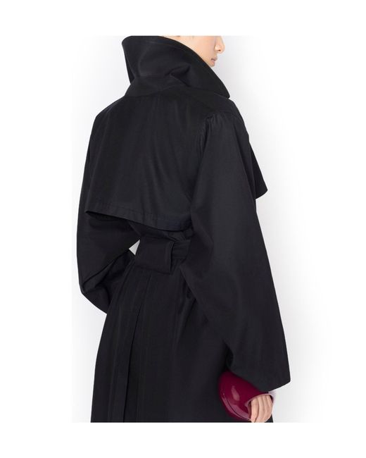 Alaïa Blue Alaïa Belted Trench Coat