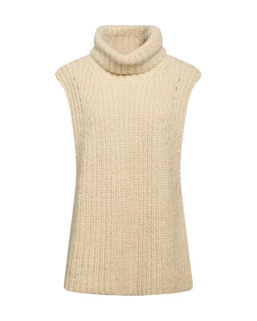 Isabel Marant Natural Solid-Colored Knit Tank Top