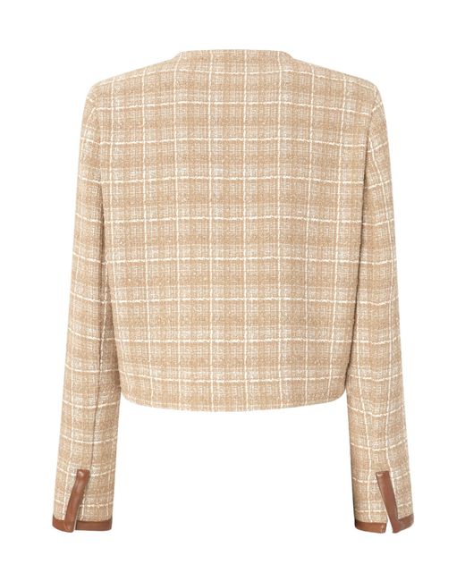 Pinko Natural Small Open Tweed Jacket