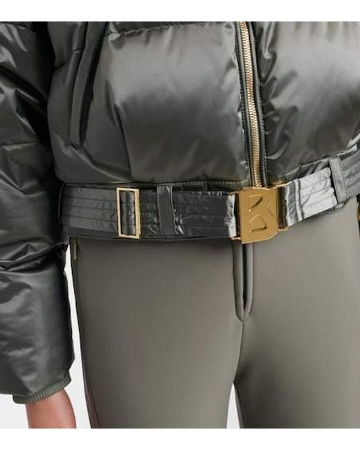 Bogner Gray Down Ski Suit And Jacket Set