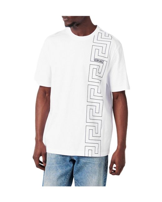 Versace White Cotton T-Shirt for men