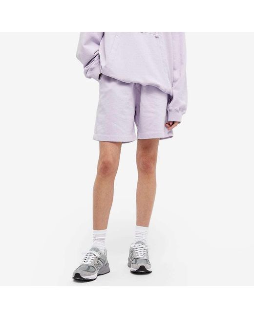 Nanushka Purple Drawstring Organic-Cotton Shorts