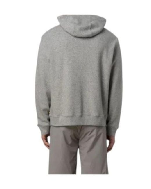 K-Way Gray Long-Sleeved Hooded Sweatshirt for men