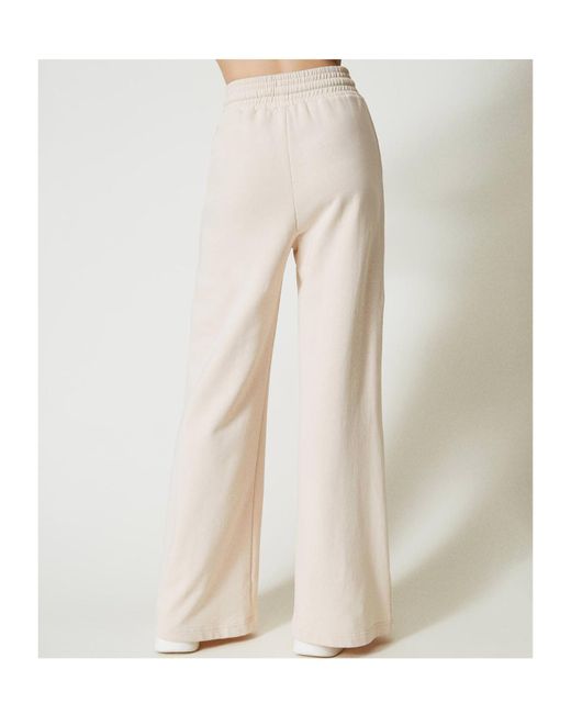 Twinset White Palazzo Track Trousers
