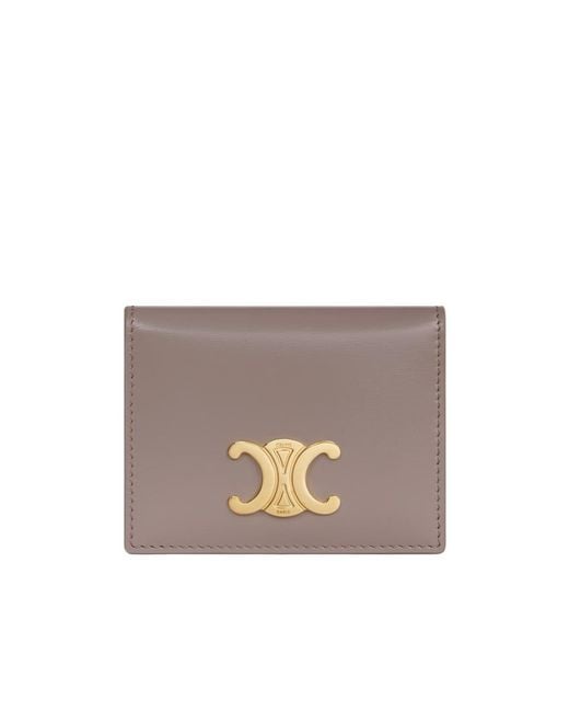 Céline Gray Bi-Fold Card Holder Triomphe