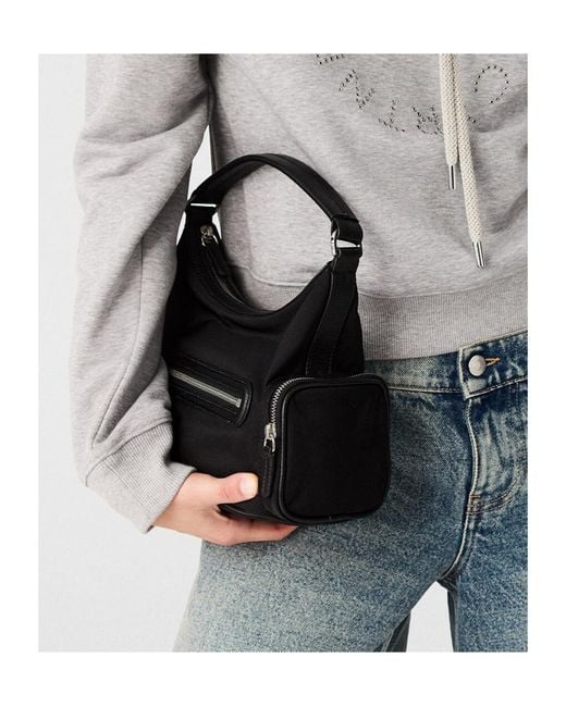 Stella McCartney Black Pocket Detailed Shoulder Bag