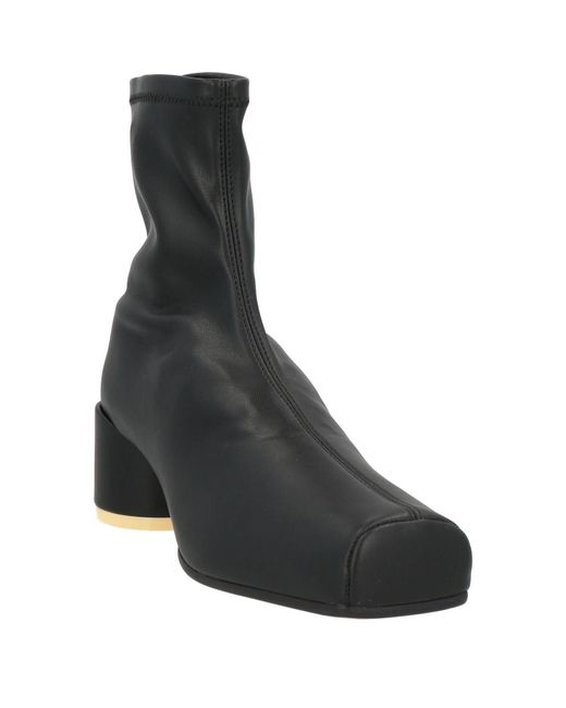 MM6 by Maison Margiela Black Square Toe Ankle Boots