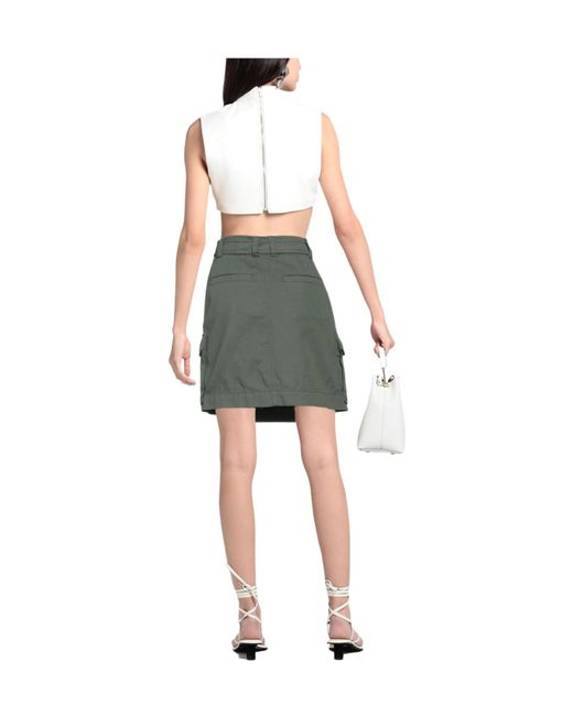 Weekend by Maxmara Green Solid A-Line Skirt