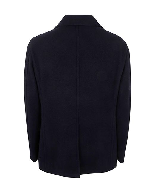 Tagliatore Blue "Sailing" Wool And Cashmere Coat for men