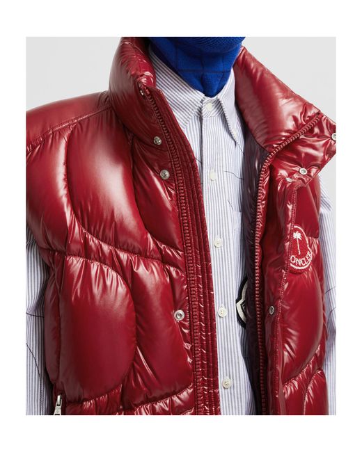 Moncler Red X Palm Angels Gwenyth Down Gilet for men