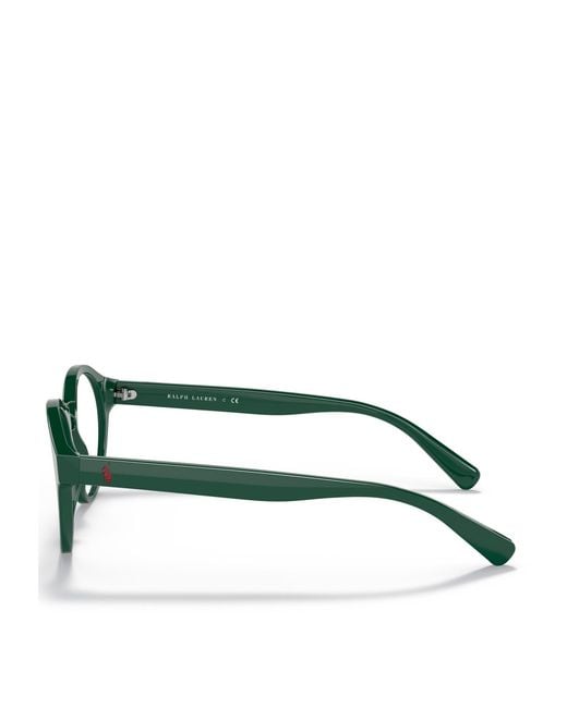 Polo Ralph Lauren White Eyewear Round Frame Glasses for men
