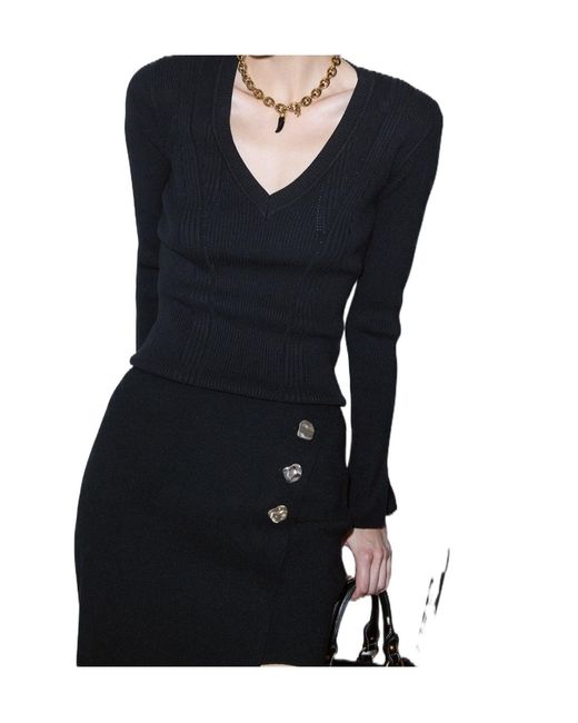 Liu Jo Black Knit Mini Skirt
