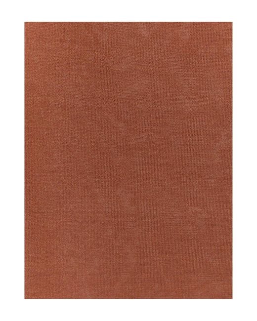 Saint Laurent Brown Wide Hem Pencil Skirt