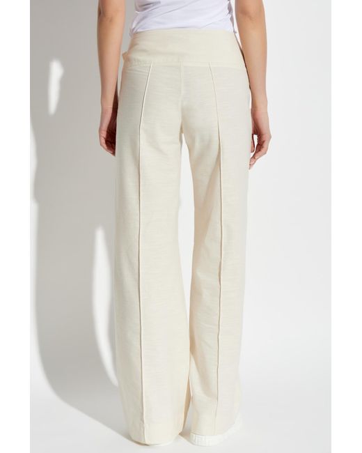Versace Jeans White Couture Baroque Buckle Pants