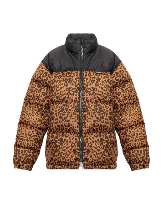 Vetements Brown Animal Motif Padded Jacket