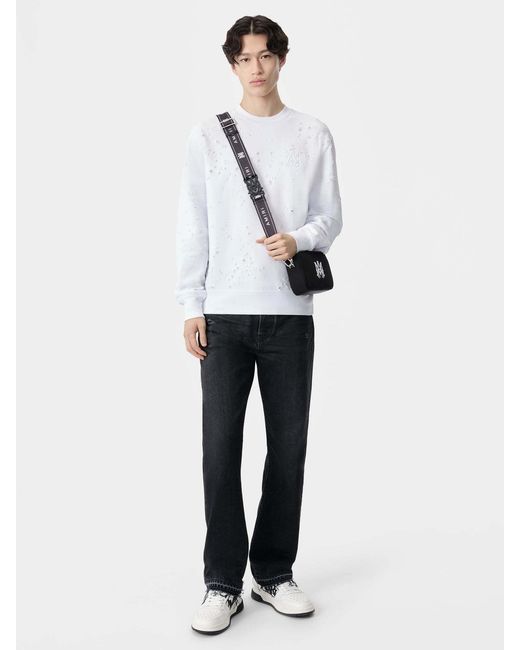 Amiri Black Logo-Print Messenger Bag for men
