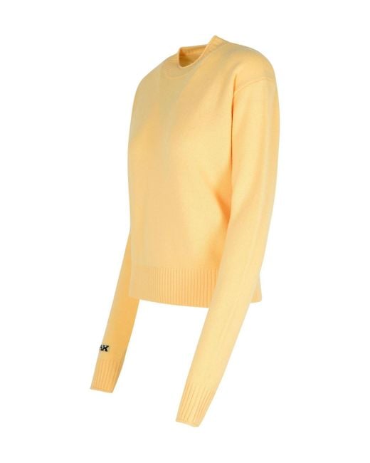 Sportmax Yellow Agadir 1234 Crewneck Long-Sleeved Jumper