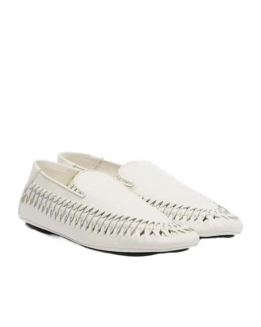 Proenza Schouler White Whip Leather Loafers