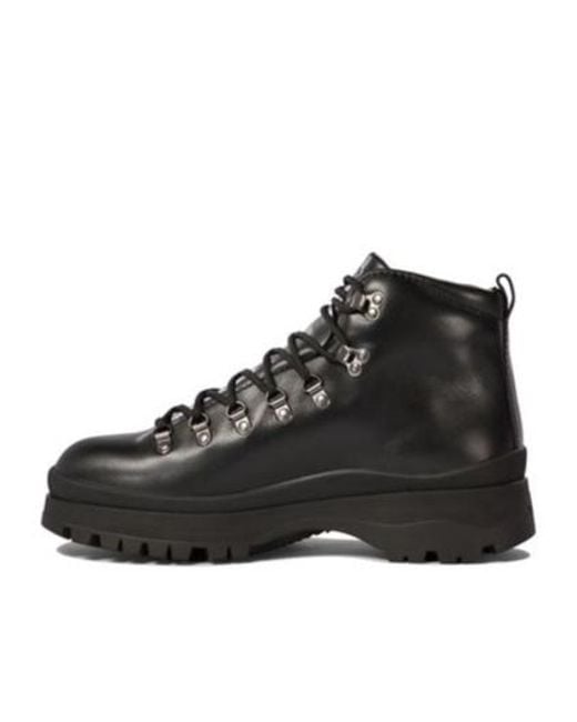 Prada Black Brixxen Leather Booties for men