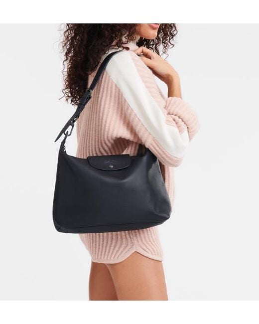 Longchamp Black Le Pliage Xtra Medium Hobo Bag