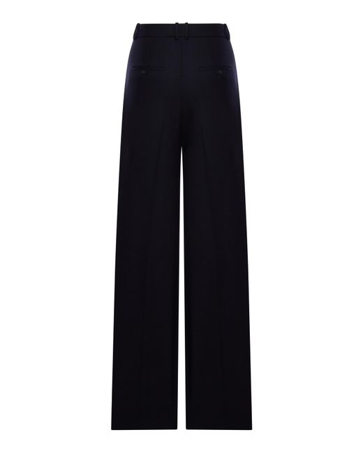 Saint Laurent Blue Wide-Leg Tailored Trousers