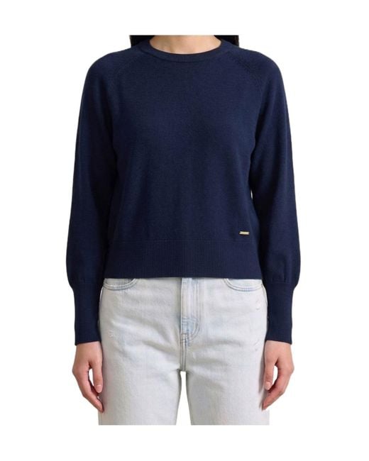 Woolrich Blue Raglan Sleeve Sweater