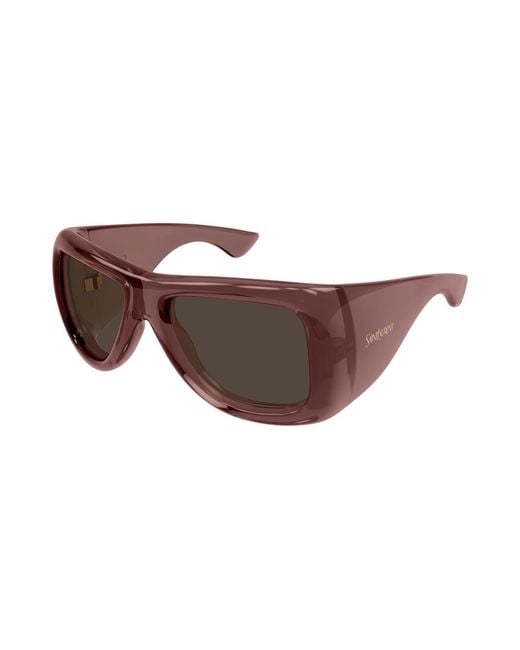 Saint Laurent Green Howl Rectangle-Frame Sunglasses for men