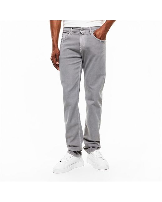 7 For All Mankind Gray 7Fam The Straight Sn62 for men