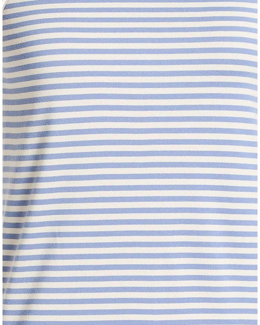 Brunello Cucinelli Blue Striped Sleeveless Top