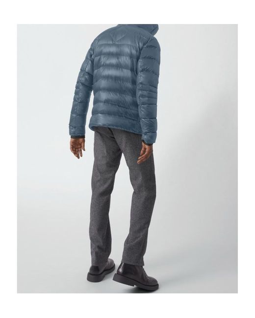 Canada Goose Blue Logo-Patch Padded Down Jacket for men