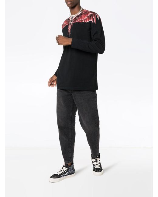 Marcelo Burlon Black Printed Sweater for men