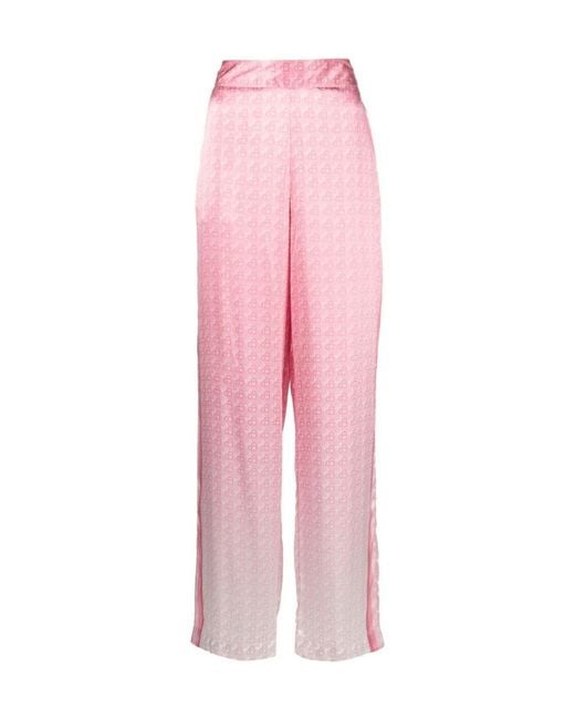 Casablanca Pink Straight-Leg Casual Pants