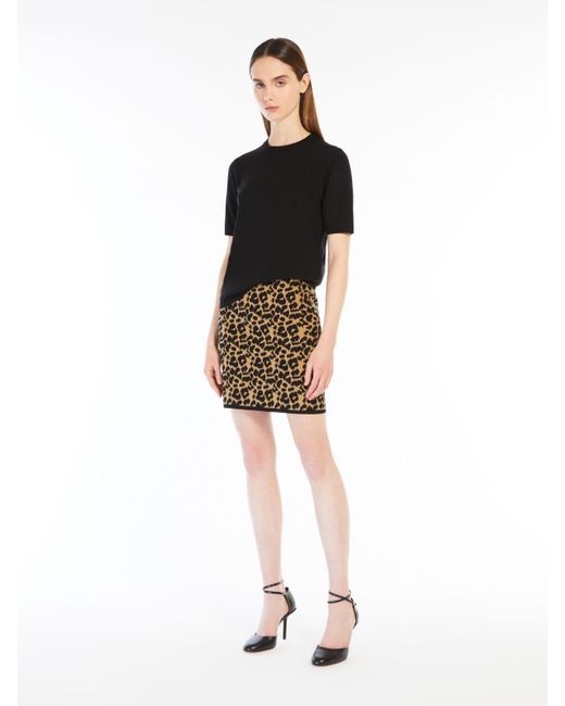 Max Mara Black Crewneck Knitted Top