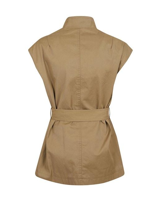Dries Van Noten Metallic Ventura Belted Sleeveless Jacket