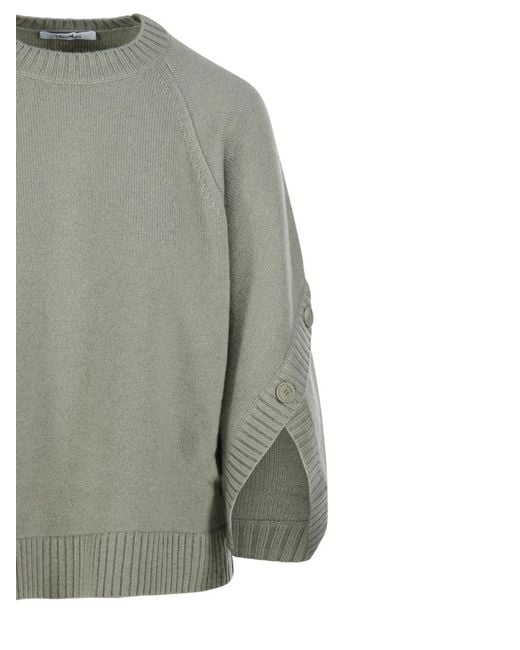 Max Mara Green Ampex Crewneck Knitted Jumper