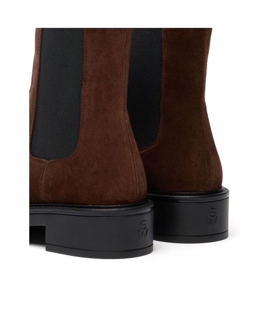Stuart Weitzman Brown Celia Chelsea Bootie