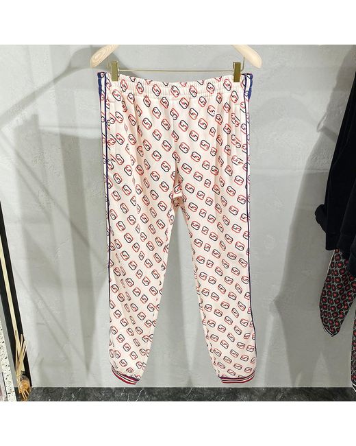 Gucci Pink Gg Printed Jogging Pant for men