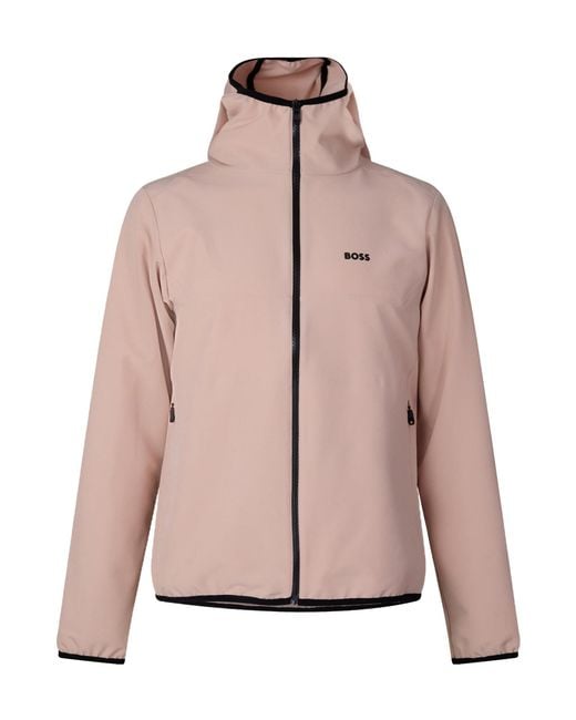 Boss Pink Windproof Hooded Jacket for men