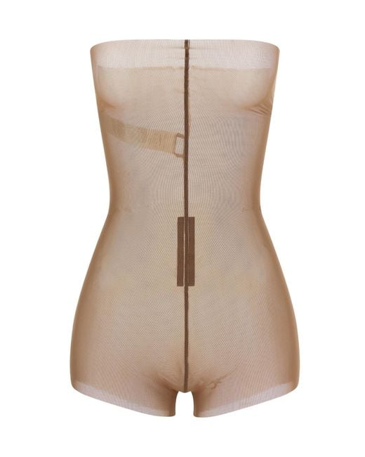 Rick Owens Natural High Waisted Stretch Shorts
