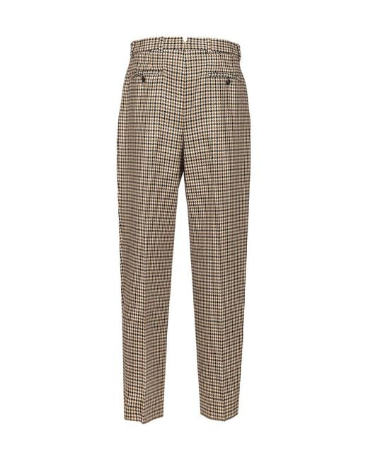 Emporio Armani Gray Pleated Wide-Leg Trousers for men