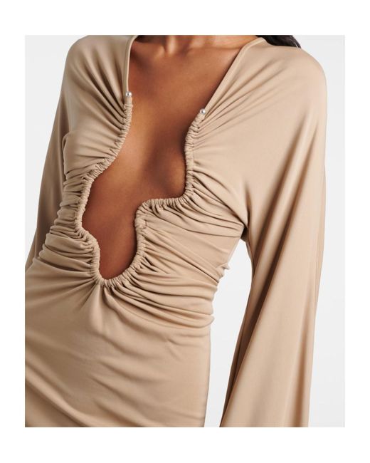Christopher Esber Natural Salacia Ruched Minidress