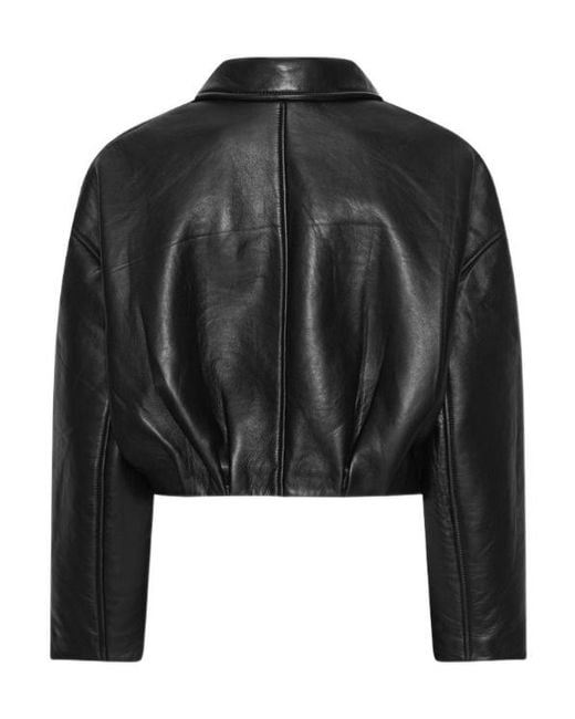 ROTATE BIRGER CHRISTENSEN Black Zip-Up Bomber Jacket