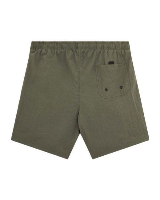 Aspesi Green Lace-Up Beach Shorts for men