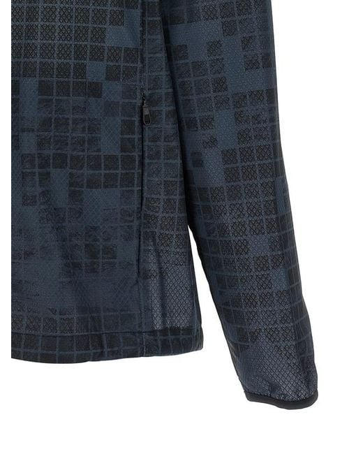 Boss Blue Jump Jt Patterned Hooded Jacket for men