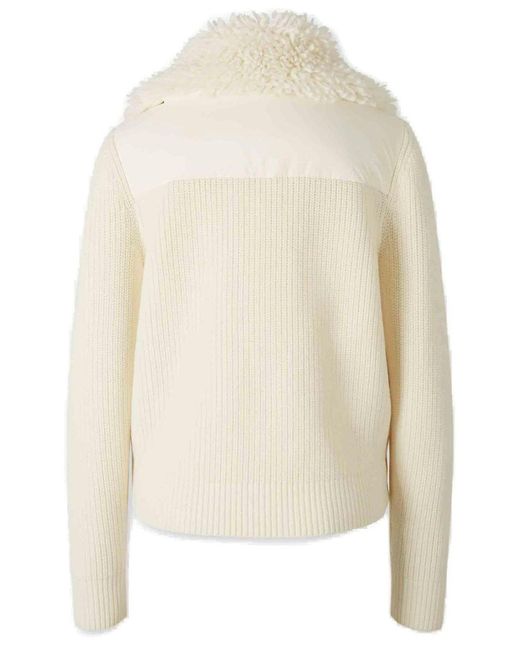 Moncler White Grenoble Padded Zip-Up Cardigan