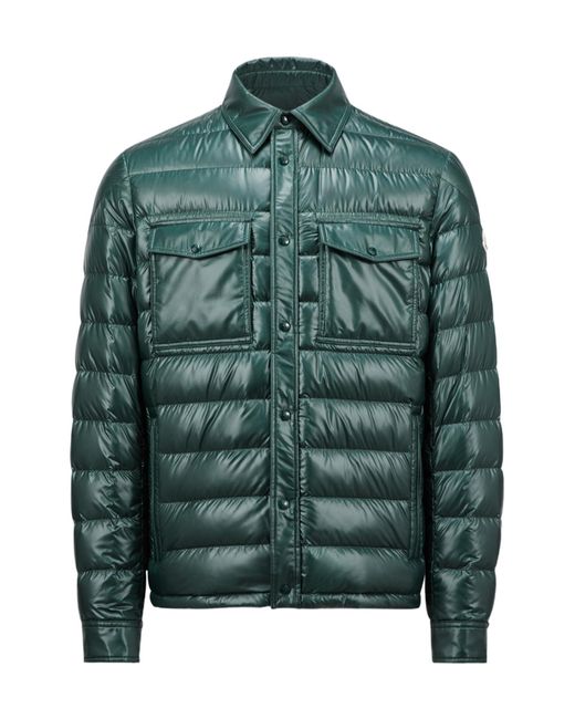 Moncler Green Chambly Down Shirt Jacket for men