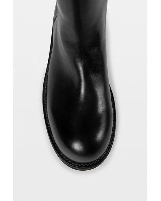 Ann Demeulemeester Black Round-Toe Zip Boots for men