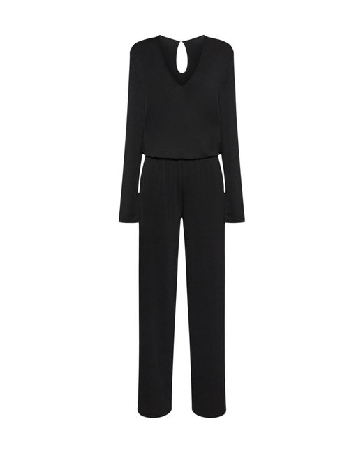 Wolford Black V-Neck Crêpe Jumpsuit